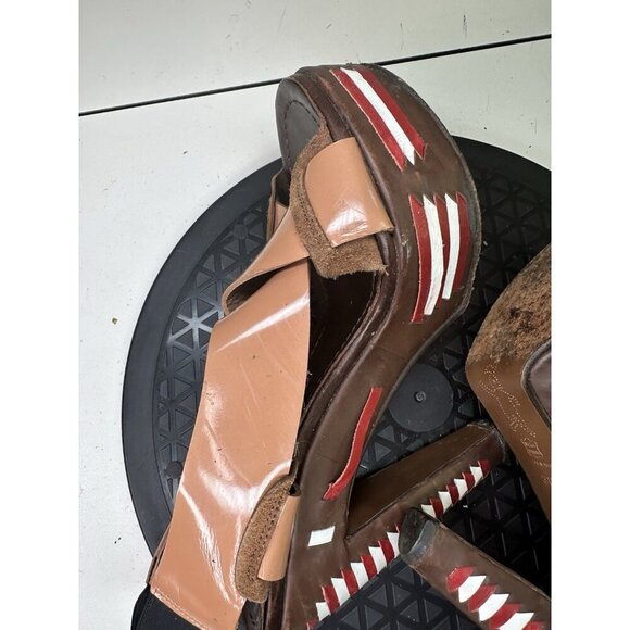 Marni Beige Brown Patent Leather Platform Pumps Spring 2009 RTE Sz 38 / 8 US - Picture 3 of 13